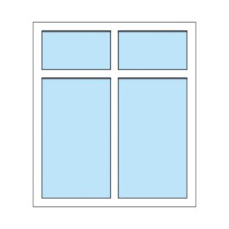 2 Delig Raam Met 2 Bovenlichten